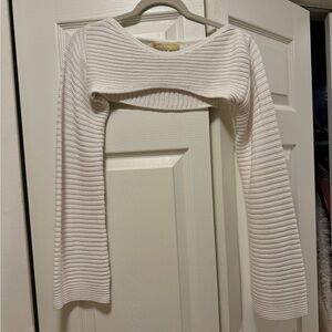 Urban outfitters white bolero shrug sweater size small
